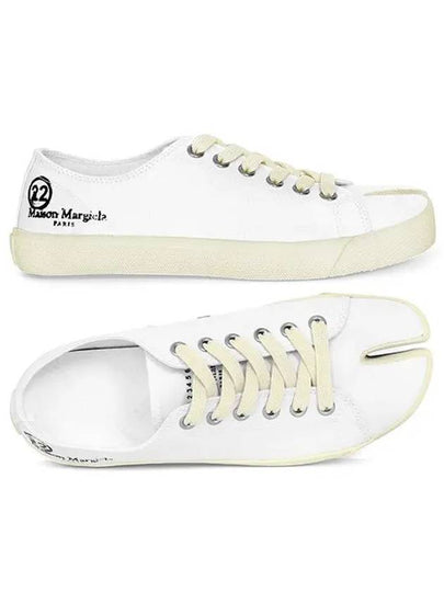 Tabi Canvas Low Top Sneakers White - MAISON MARGIELA - BALAAN 2