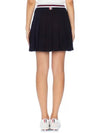 Women's Striped Band Cotton Pleated Skirt Navy - THOM BROWNE - BALAAN 6