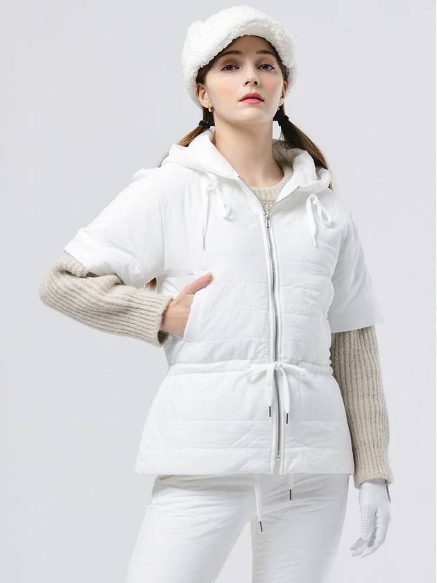 Wellon Lightweight Padded Hood Zip-up Short Sleeve White Windbreaker DO6232JP74 1 - DOYOUKNOWMC GOLF WEAR - BALAAN 3