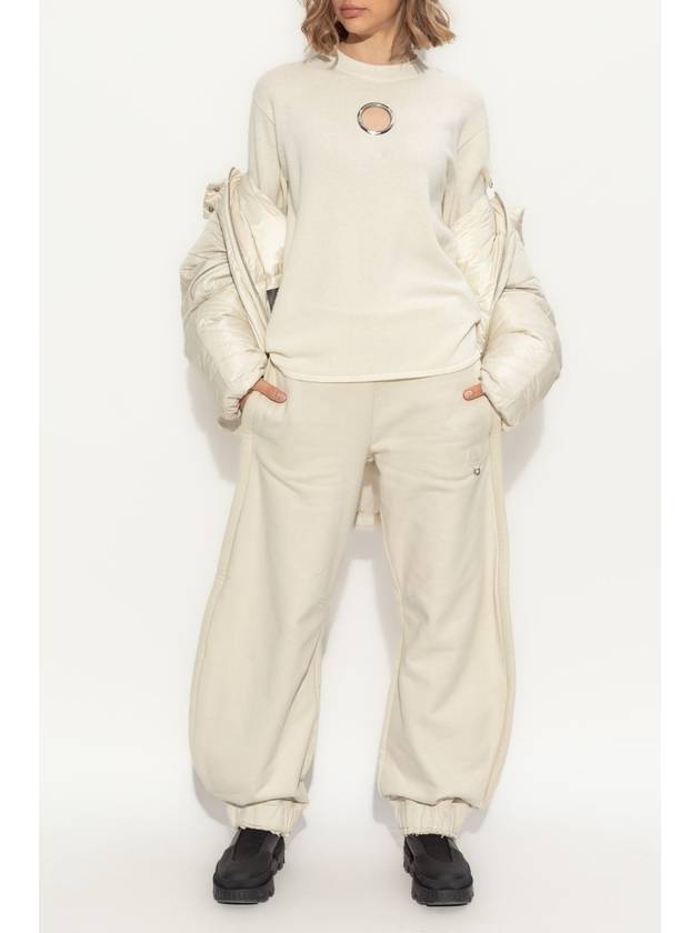 Willow Smith Eyelet Wool Cashmere Knit Top White Ivory - MONCLER - BALAAN 3