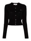 Bea Cropped Cardigan Black - VIVIENNE WESTWOOD - BALAAN 2