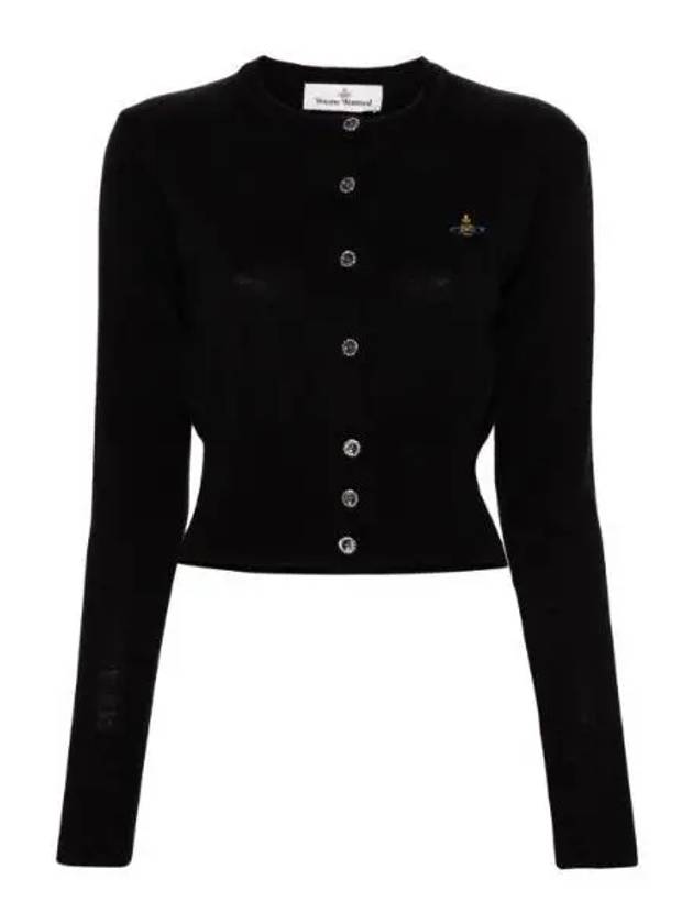 Bea Cropped Cardigan Black - VIVIENNE WESTWOOD - BALAAN 2