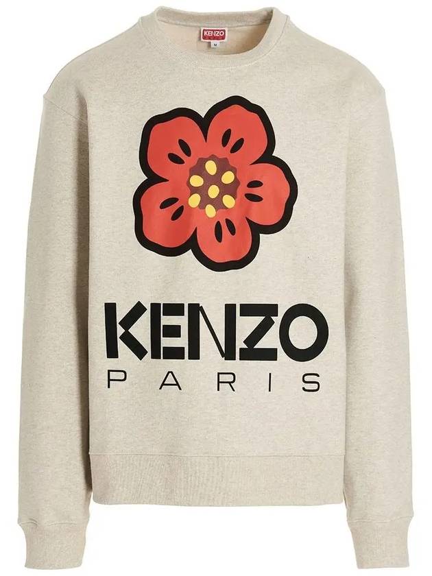 Men's Boke Flower Print Sweatshirt Light Grey - KENZO - BALAAN 3