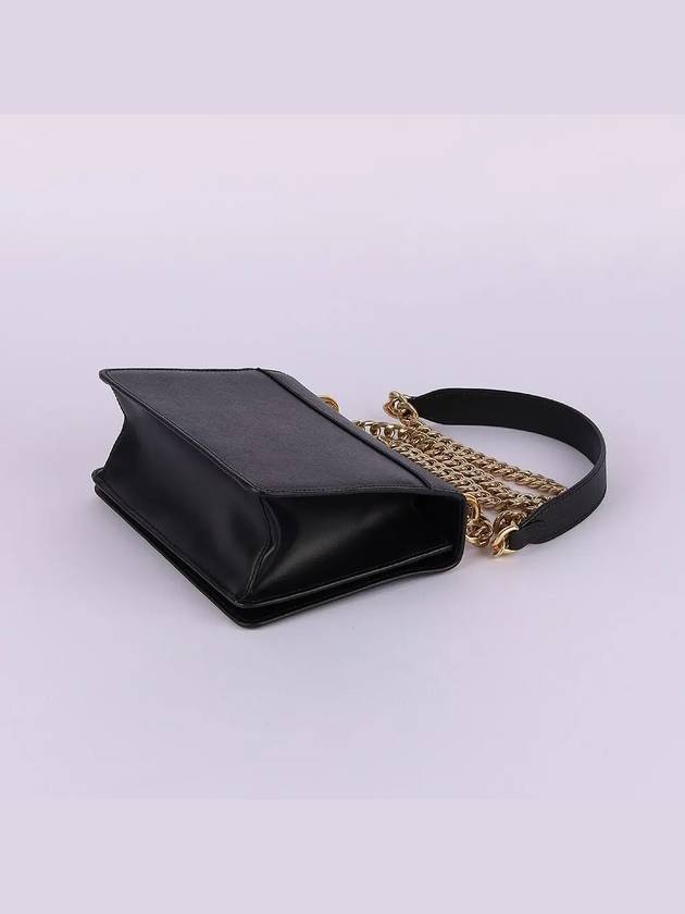 Saffiano Leather Chain Shoulder Bag Black - PRADA - BALAAN 5