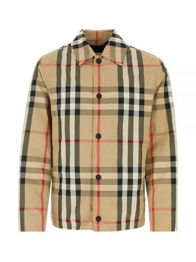 Check Nylon Jacket Beige - BURBERRY - BALAAN 2