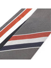 Men's Grosgrain Stripe Tie Dark Grey - THOM BROWNE - BALAAN 5