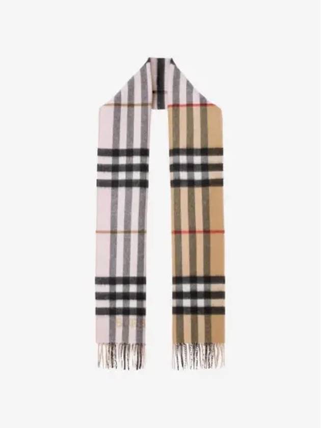 Contrast Check Cashmere Muffler - BURBERRY - BALAAN 2