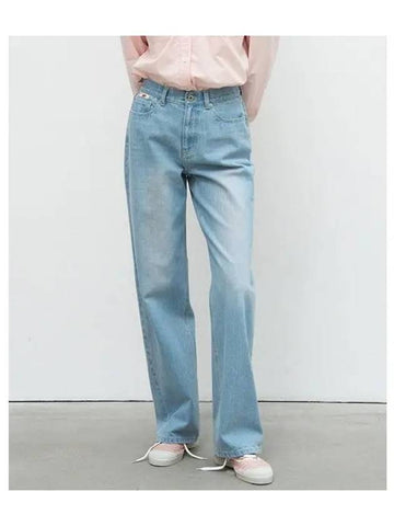 SEMI WIDE DENIM PANTS LIGHT BLUE - BENSIMON - BALAAN 1