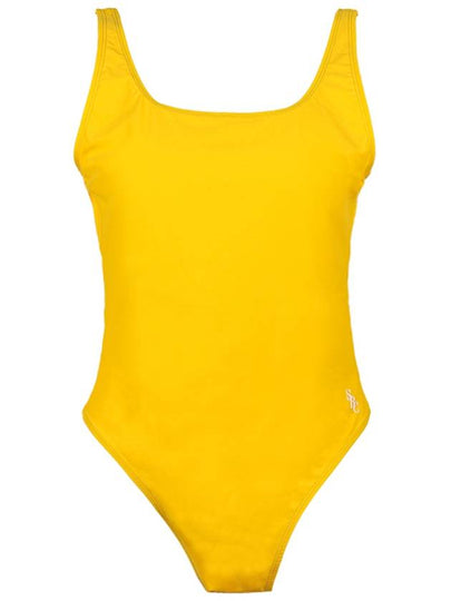 Carla Scoop Neck One-Piece Swimsuit Yellow - SPORTY & RICH - BALAAN 2