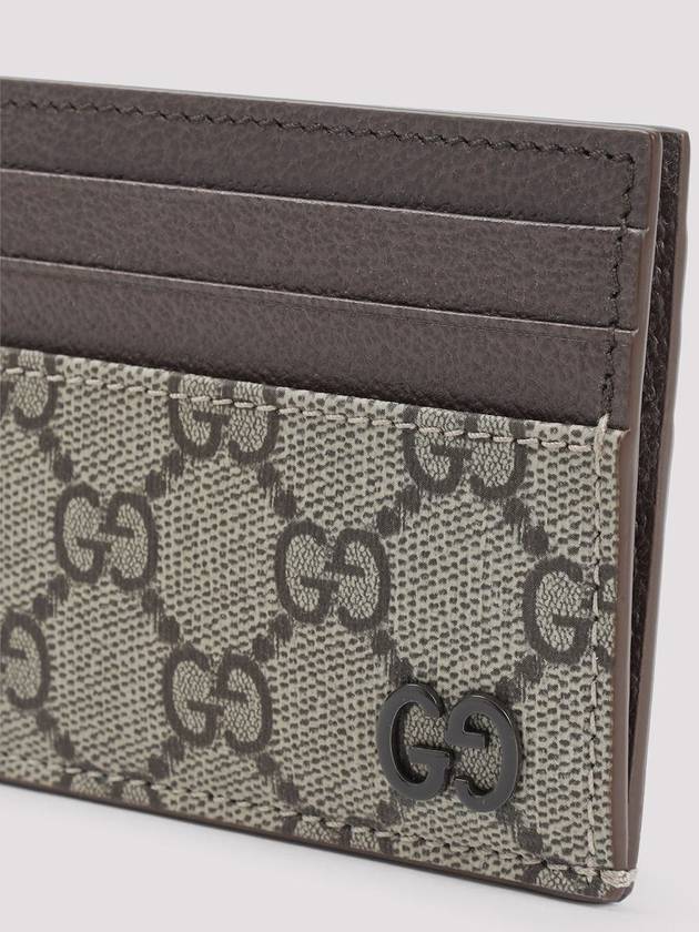 GG Detail Supreme Canvas Card Wallet Beige Brown - GUCCI - BALAAN 4