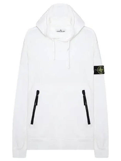 Cotton Waffen Patch Hoodie White - STONE ISLAND - BALAAN 2