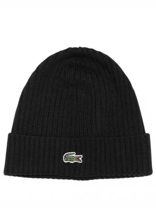 ribbed wool beanie - LACOSTE - BALAAN 1