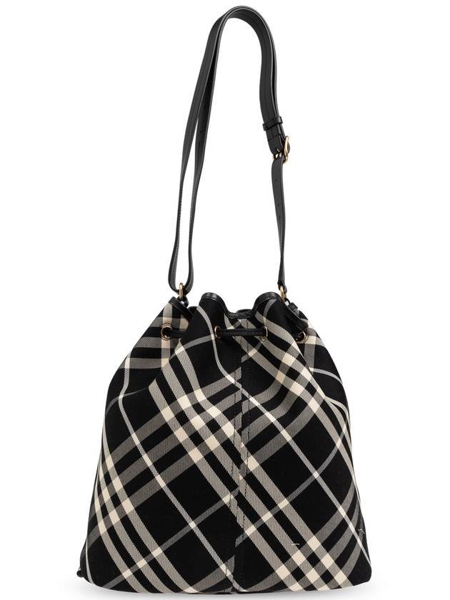 Check Medium Bucket Bag Black - BURBERRY - BALAAN 4