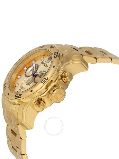 Invicta Scuba Pro Diver Chronograph Gold Dial Gold-tone Men's Watch 0074 - INVICTA - BALAAN 2