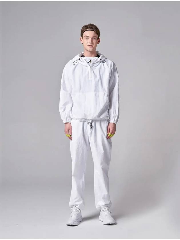 Running Track Pants White - ATHPLATFORM - BALAAN 1