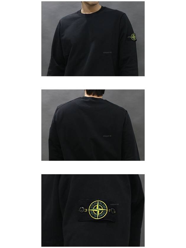 Wappen Patch Crew Neck Sweatshirt Black - STONE ISLAND - BALAAN 7