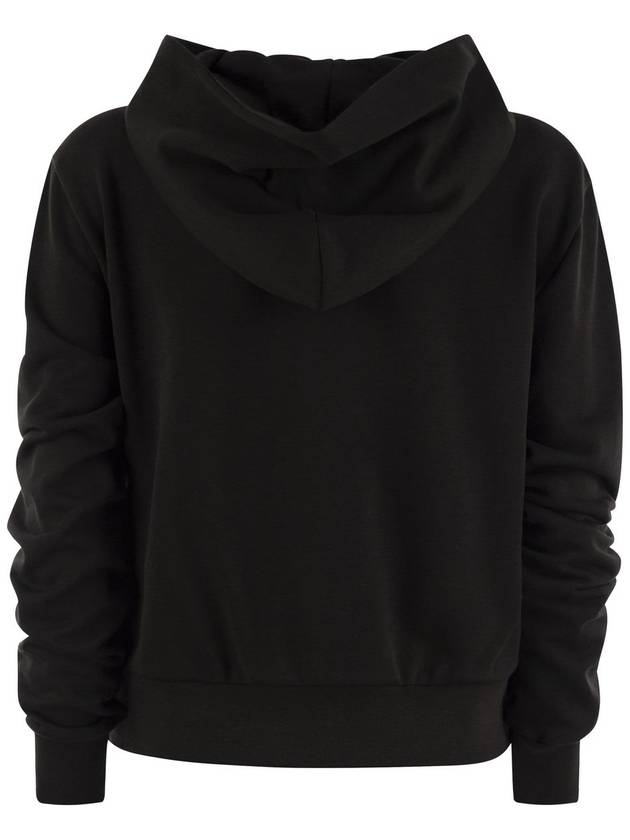 Padded Cotton Zip-Up Hoodie Black - MONCLER - BALAAN 3