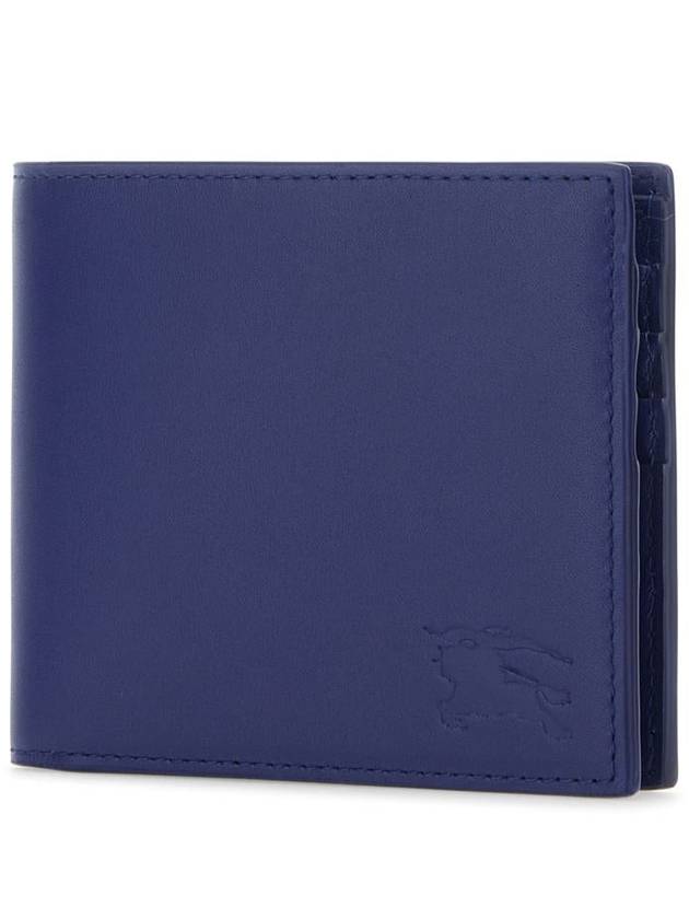 EKD Leather Bifold Half Wallet Blue - BURBERRY - BALAAN 3