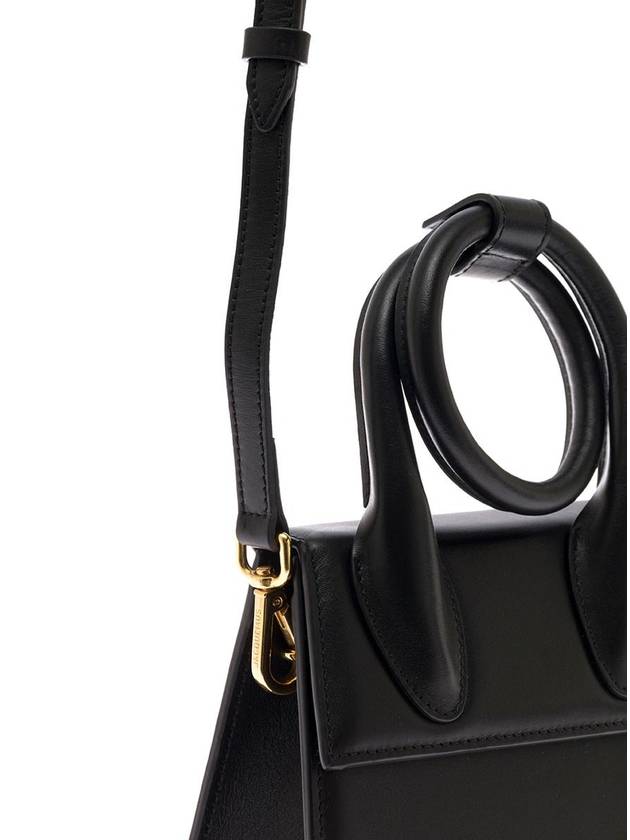 Le Chiquito Noeud Coiled Leather Tote Bag Black - JACQUEMUS - BALAAN 4