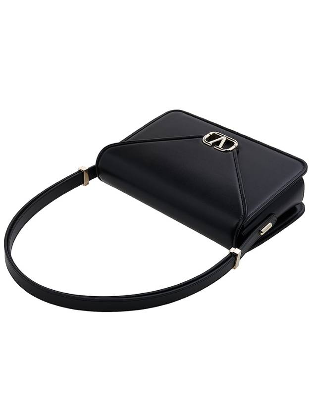 Leather Shoulder Bag Black - VALENTINO - BALAAN 5