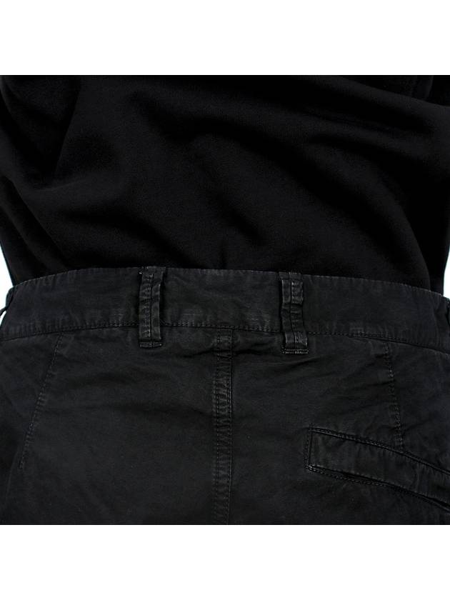 Wappen Patch Old Treatment Slim Fit Cargo Straight Pants Black - STONE ISLAND - BALAAN 9