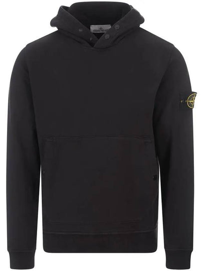 Garment Dyed Hoodie Black - STONE ISLAND - BALAAN 2