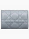 XS Lady Cannage Lambskin Half Wallet Cloud Blue - DIOR - BALAAN 4