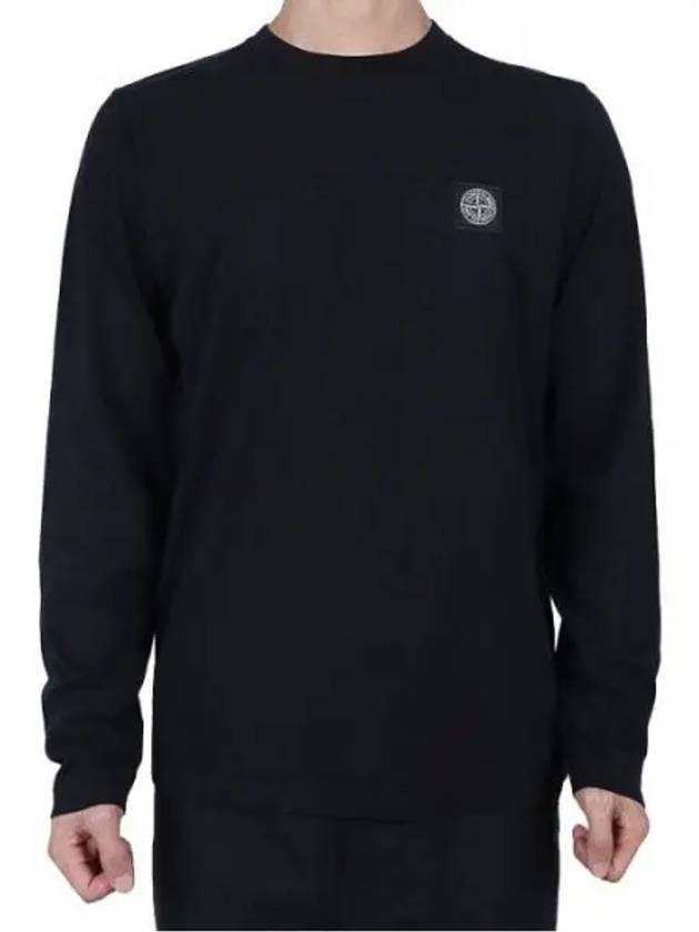 Kids Cotton Jersey Long Sleeve T-Shirt Black - STONE ISLAND - BALAAN 2