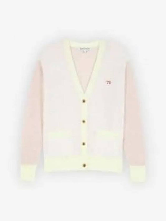 Baby Fox Patch Color Block Cardigan Ecru - MAISON KITSUNE - BALAAN 2