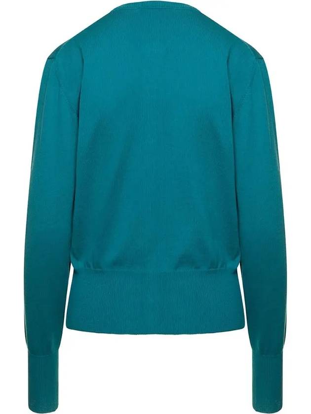 Bea Embroid Logo Cotton Cardigan Blue - VIVIENNE WESTWOOD - BALAAN 4