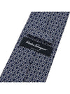 Gancini Print Silk Tie Navy - SALVATORE FERRAGAMO - BALAAN 8