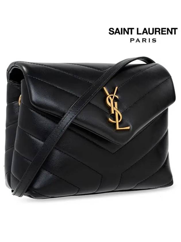 Loulou Toy Matelasse Shoulder Bag Black - SAINT LAURENT - BALAAN 3