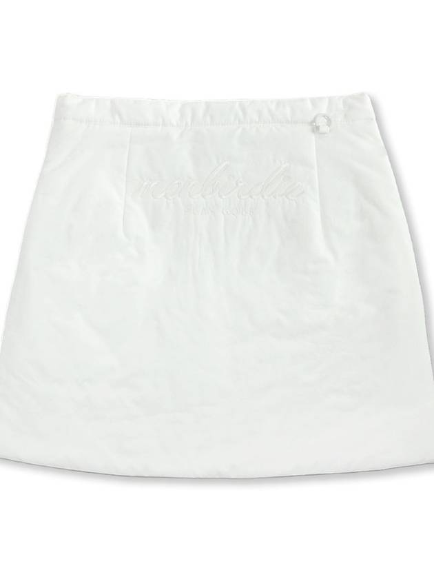 Logo embroidered winter padded skirt WHITE - MONBIRDIE GOLF - BALAAN 2