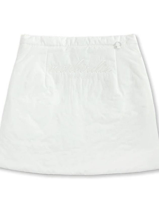 Logo embroidered winter padded skirt WHITE - MONBIRDIE GOLF - BALAAN 2