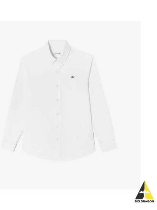 Men s Basic Oxford Shirt White - LACOSTE - BALAAN 1