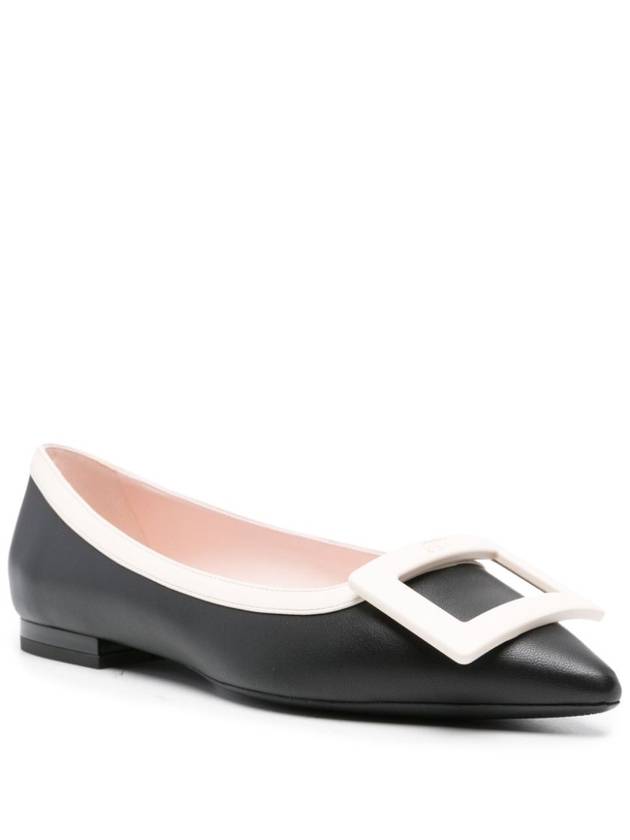 Gommettine Nappa Leather Flat Shoes Balck - ROGER VIVIER - BALAAN 4