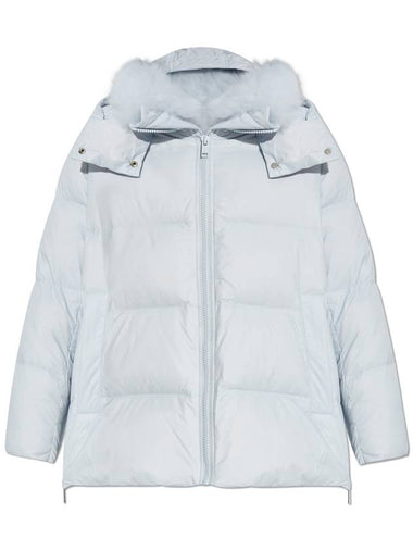 Yves Salomon Down Jacket, Women's, Light Blue - YVES SALOMON - BALAAN 1