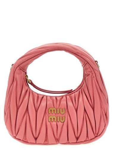 Wander Matelasse Nappa Leather Hobo Mini Bag Begonia Pink - MIU MIU - BALAAN 1