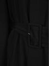 Belted Maxi Trench Coat Black - BALENCIAGA - BALAAN 4