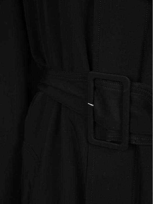 Belted Maxi Trench Coat Black - BALENCIAGA - BALAAN 4