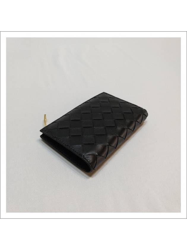 Intrecciato Folder Zipper Card Wallet Black - BOTTEGA VENETA - BALAAN 10