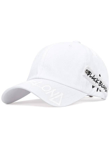 BBD Side Patch Shadow Graffiti Logo Cap White - BLACKBLOND - BALAAN 1