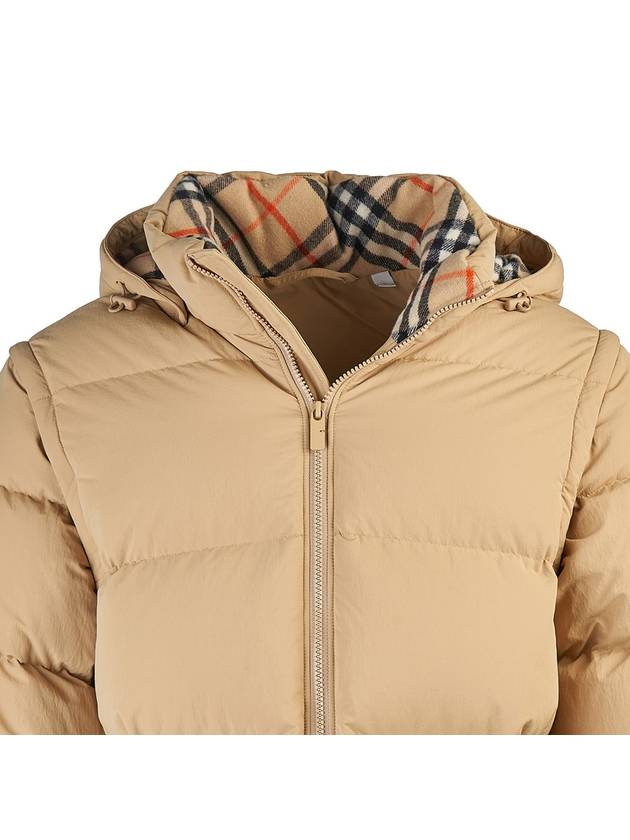 Bideford Detachable Sleeve Down Padded Flax - BURBERRY - BALAAN 7