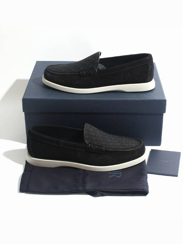 Granville Loafer Black Suede Oblique Jacquard - DIOR - BALAAN 7