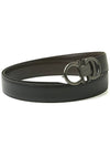 Ferragamo Men's Adjustable Gancini Belt 67 9938 NERO HICKORY 0694531 - SALVATORE FERRAGAMO - BALAAN 3