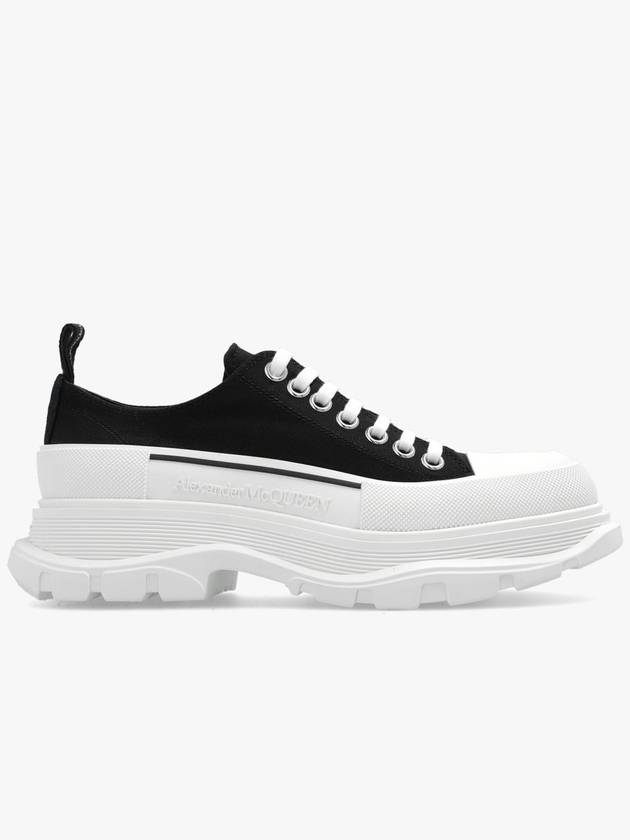 Tread Slick Low Top Sneakers Black White - ALEXANDER MCQUEEN - BALAAN 2