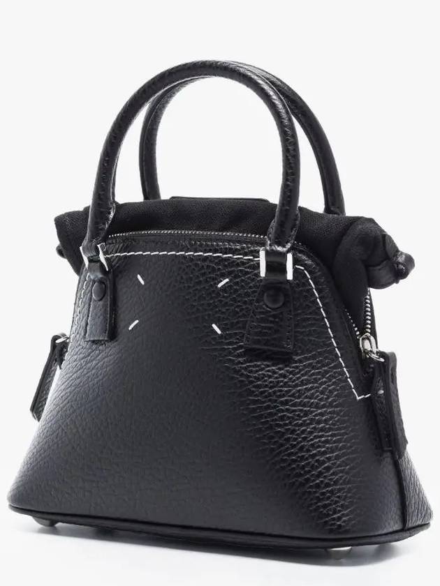 5AC Classique Micro Tote Bag Black - MAISON MARGIELA - BALAAN 4