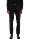 Triple Stud Classic Fit Straight Pants Black - BURBERRY - BALAAN 5