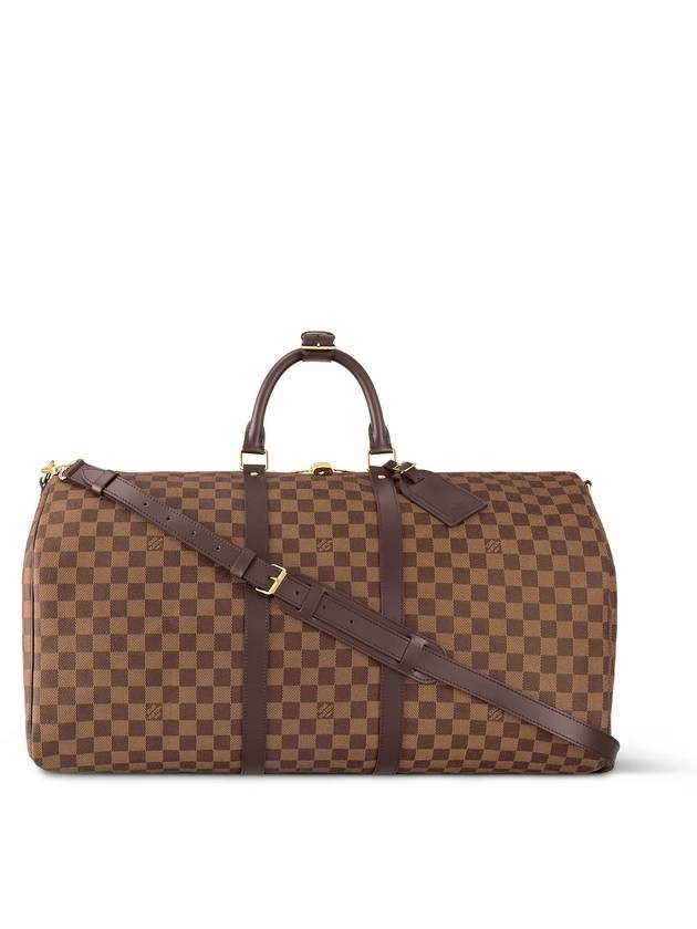 Keepall Bandoulier 55 Damier Eben Canvas Duffel Bag Brown - LOUIS VUITTON - BALAAN.