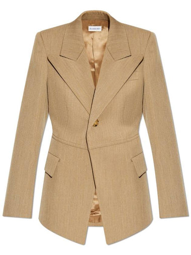 Burberry Wool Blazer, Women's, Brown - BURBERRY - BALAAN 1